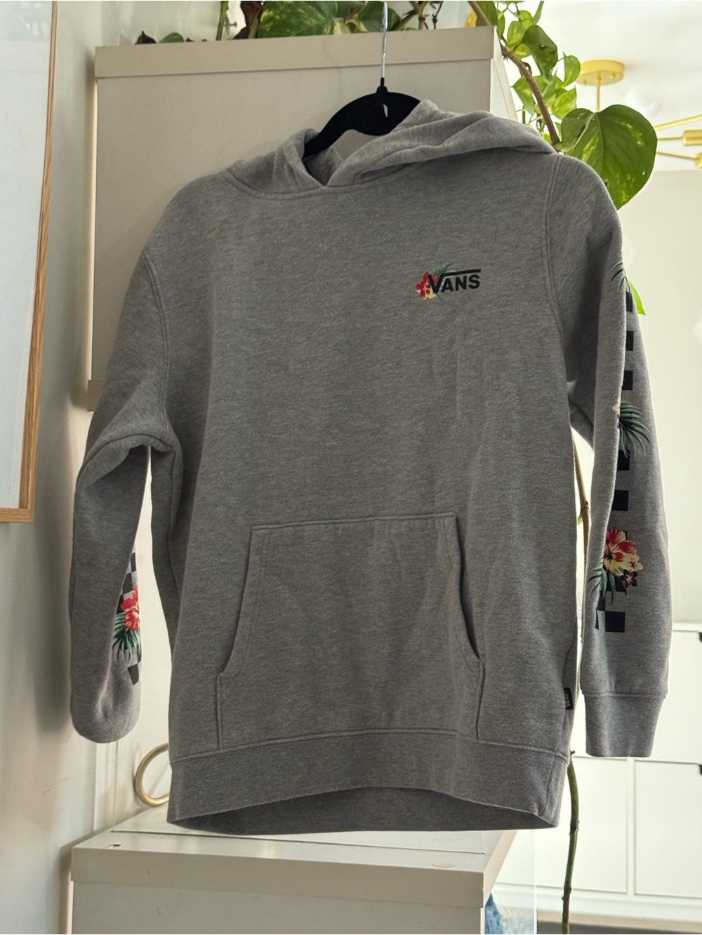 Vans Light Gray Fleece-Lined Pullover Hoodie